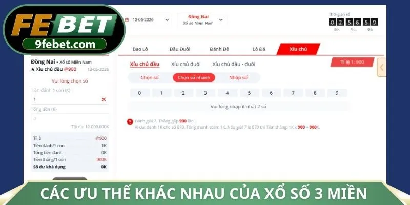 Các ưu thế khác nhau của xổ số 3 miền