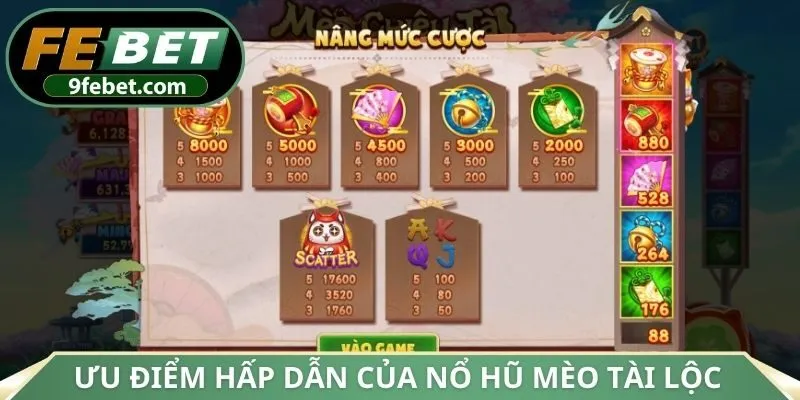 Ưu điểm nổ hũ mèo tài lộc